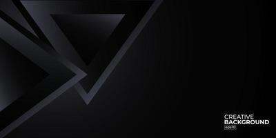 Black premium abstract background with luxury gradient geometric elements. Rich background for exclusive design. vector