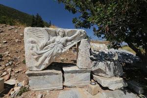 Goddess Nike in Ephesus Ancient City in Selcuk Town, Izmir, Turkey photo