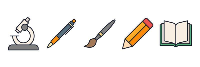 education set icon symbol template for graphic and web design collection logo vector illustration