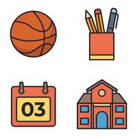 education set icon symbol template for graphic and web design collection logo vector illustration