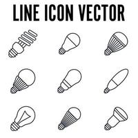 Light Bulb set icon symbol template for graphic and web design collection logo vector illustration