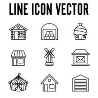 plantilla de símbolo de icono de conjunto de construcción para ilustración de vector de logotipo de colección de diseño gráfico y web