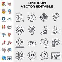 plantilla de símbolo de icono de conjunto de trabajo en equipo de negocios para ilustración de vector de logotipo de colección de diseño gráfico y web