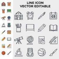 education set icon symbol template for graphic and web design collection logo vector illustration