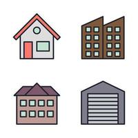 Building set icon symbol template for graphic and web design collection logo vector illustration