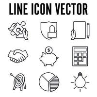 conjunto de elementos de negocios y finanzas plantilla de símbolo de icono para ilustración de vector de logotipo de colección de diseño gráfico y web