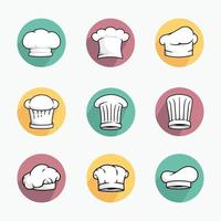 Chef Hat Icon Set vector