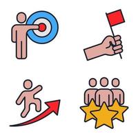 Business teamwork set icon symbol template for graphic and web design collection logo vector illustration