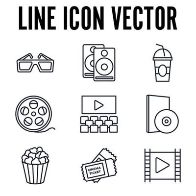 entertainment set icon symbol template for graphic and web design collection logo vector illustration