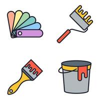plantilla de símbolo de icono de conjunto de construcción y reparación de viviendas para ilustración de vector de logotipo de colección de diseño gráfico y web