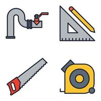 construction and home repair set icon symbol template for graphic and web design collection logo vector illustration