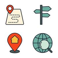 Navigation set icon symbol template for graphic and web design collection logo vector illustration