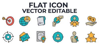 Headhunting And Recruiting set icon symbol template for graphic and web design collection logo vector illustration