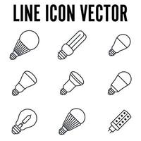 Light Bulb set icon symbol template for graphic and web design collection logo vector illustration