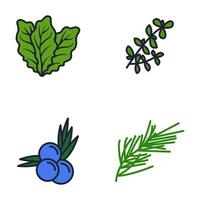 Spices, condiments and herbs elements set icon symbol template for graphic and web design collection logo vector illustration