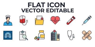 Medicine and Health set icon symbol template for graphic and web design collection logo vector illustration