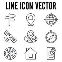 Navigation set icon symbol template for graphic and web design collection logo vector illustration