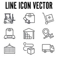 Shipping delivery set icon symbol template for graphic and web design collection logo vector illustration