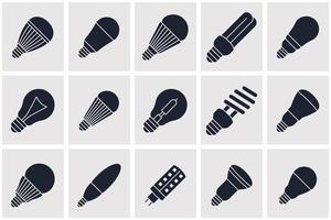 Light Bulb set icon symbol template for graphic and web design collection logo vector illustration