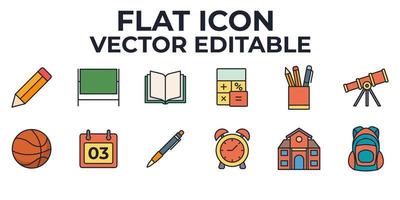 education set icon symbol template for graphic and web design collection logo vector illustration