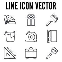 plantilla de símbolo de icono de conjunto de construcción y reparación de viviendas para ilustración de vector de logotipo de colección de diseño gráfico y web
