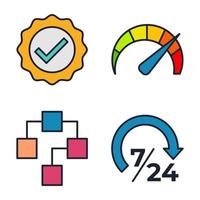 data analysis set icon symbol template for graphic and web design collection logo vector illustration