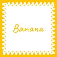 Border with Banana for banner, poster, and greeting card vector