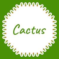 Border with Cactus for banner, poster, and greeting card vector