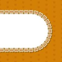 Bear with frame for banner, poster, and greeting card vector
