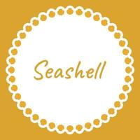 Border with Seashell for banner, poster, and greeting card vector