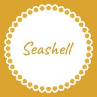 Border with Seashell for banner, poster, and greeting card vector