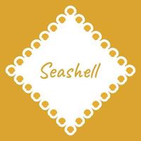 Border with Seashell for banner, poster, and greeting card vector