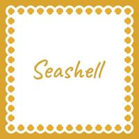 Border with Seashell for banner, poster, and greeting card vector