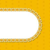 Leopard with frame for banner, poster, and greeting card vector