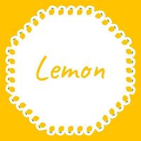 Border with Lemon for banner, poster, and greeting card vector