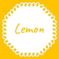 Border with Lemon for banner, poster, and greeting card vector