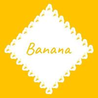 Border with Banana for banner, poster, and greeting card vector