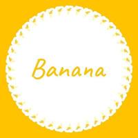 Border with Banana for banner, poster, and greeting card vector