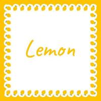 Border with Lemon for banner, poster, and greeting card vector