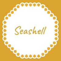 Border with Seashell for banner, poster, and greeting card vector