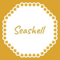 Border with Seashell for banner, poster, and greeting card vector