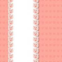 Pig with frame for banner, poster, and greeting card vector