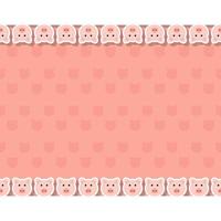 Pig with frame for banner, poster, and greeting card vector