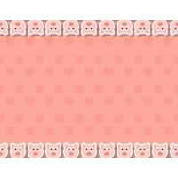 Pig with frame for banner, poster, and greeting card vector