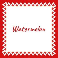 Border with Watermelon for banner, poster, and greeting card vector