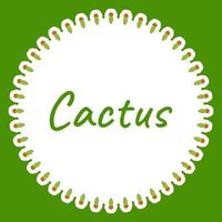 Border with Cactus for banner, poster, and greeting card vector