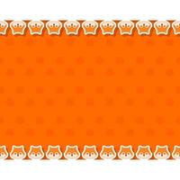 Fox with frame for banner, poster, and greeting card vector