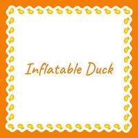 Border with Inflatable Duck for banner, poster, and greeting card vector