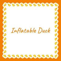 Border with Inflatable Duck for banner, poster, and greeting card vector