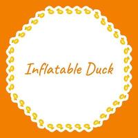 Border with Inflatable Duck for banner, poster, and greeting card vector